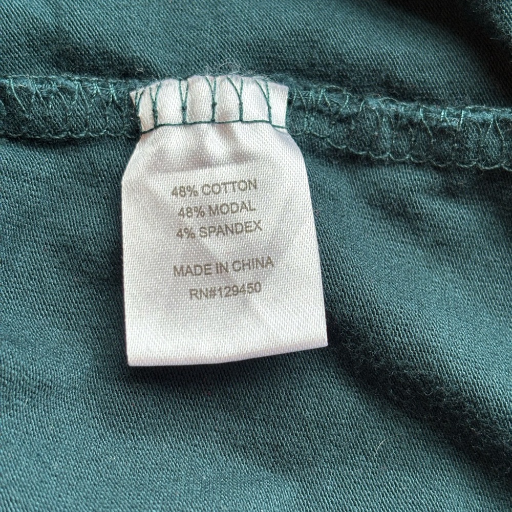 Como Vintage "The Perfect Tee" Long Sleeve - Dark‎ Teal Size XL - Picture 6 of 6
